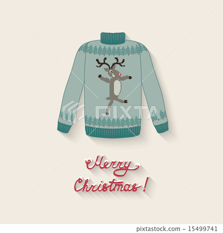 cute sweater with Christmas deer 15499741