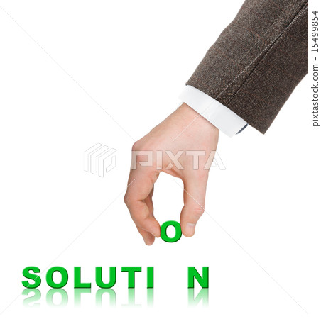 Hand and word Solution 15499854