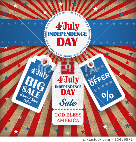 4th july retro emblem price stickers 15499871