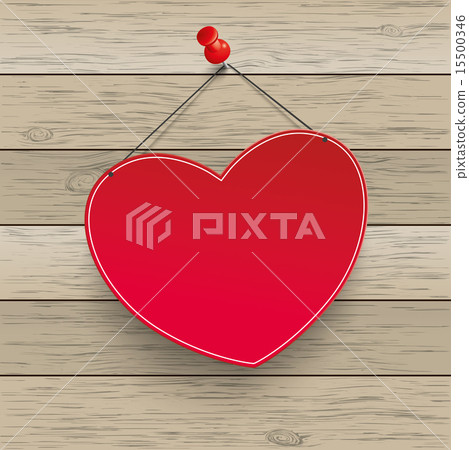 Red Heart Thumbtack Wood Red Heart Thumbtack Wood 15500346