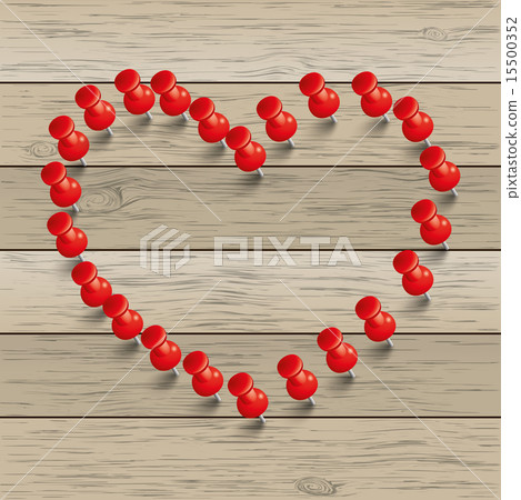 Red Thumbtack Heart 15500352
