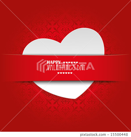 White Heart Convert Red Banner Ornaments 15500448