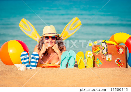 Young woman on the beach 15500543