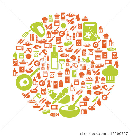 cooking icons in circle cooking icons in circle 15500737