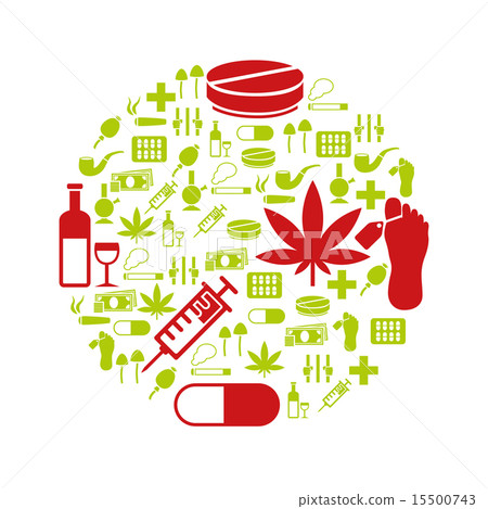 drug icons in circle drug icons in circle 15500743
