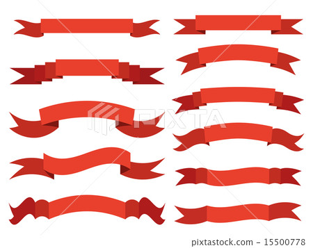 set of red ribbons - Stock Illustration [15500778] - PIXTA
