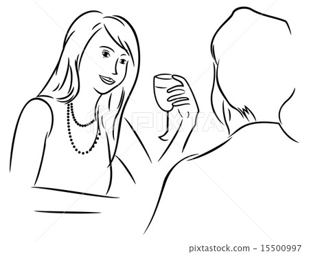 Man and woman at dinner 15500997