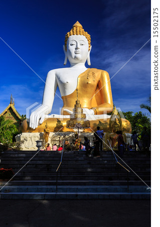 Buddha Statue with prayers. Wat Phra That Doi Kham 15502175