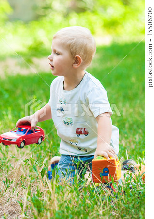 Child walking in the park in summer Child walking in the park in summer 15506700