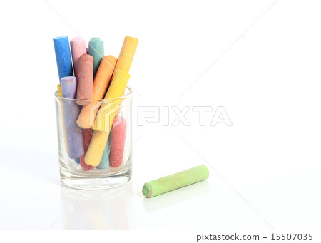 colored chalk isolated on white background colored chalk isolated on white background 15507035