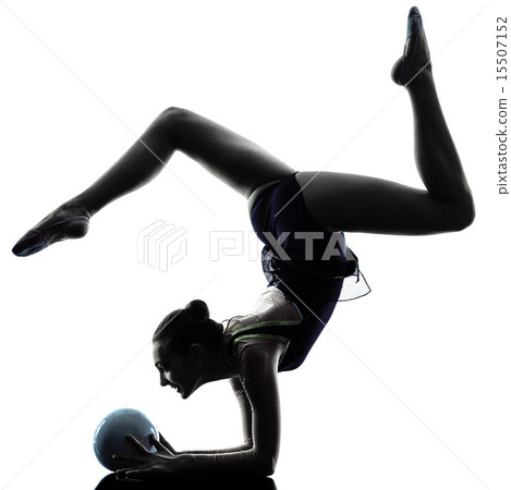 Rhythmic Gymnastics teeenager girl woman silhouette 15507152