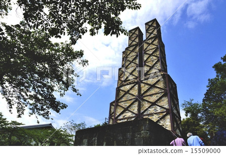Shizuoka Prefecture Tourist Spot · Soyama Reflection Reactor From the southeast direction to the south A furnace B chimney chimney, the lower part is the entrance to the firing place and the ash hole · landscape 15509000