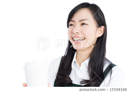 一個女人用咖啡 一個女人用咖啡 15509106
