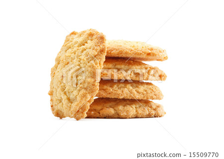 oatmeal sugar cookies isolated white background oatmeal sugar cookies isolated white background 15509770