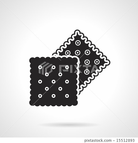 Crunchy crackers black vector icon Crunchy crackers black vector icon 15512893