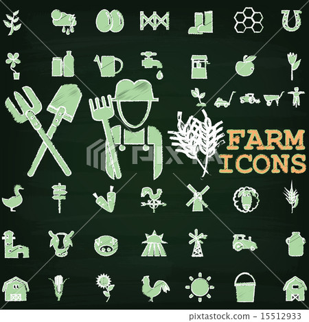 farm icons by chalk 15512933