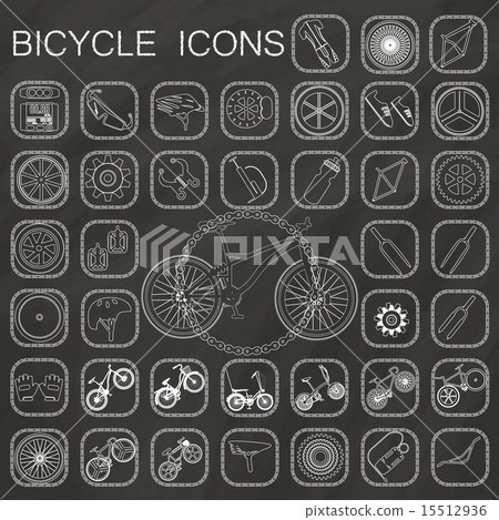 bike icons on chalk bike icons on chalk 15512936
