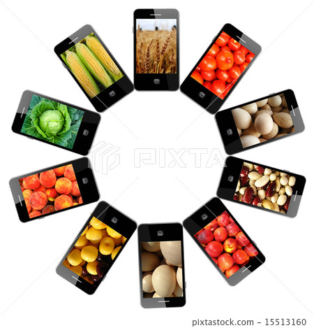Modern mobile phones with different images Modern mobile phones with different images 15513160