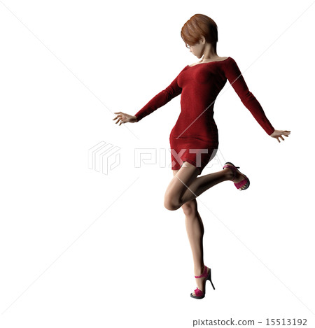 燙髮走路的女模特大小的女人 燙髮走路的女模特大小的女人 15513192