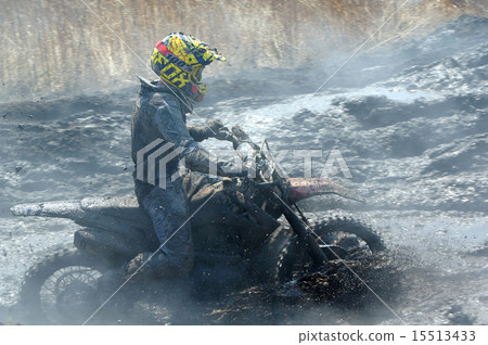 Off-road rider is jumping Off-road rider is jumping 15513433
