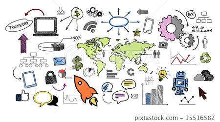 Global Business World Organization Market Commercial Concept 15516582