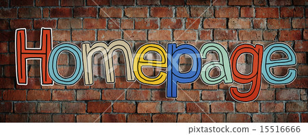 Word Homepage on a Brick Wall in Background 15516666