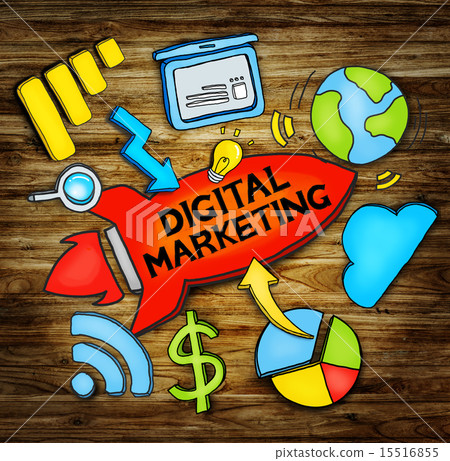 Digital Marketing Network Strategy Planning Concept Digital Marketing Network Strategy Planning Concept 15516855