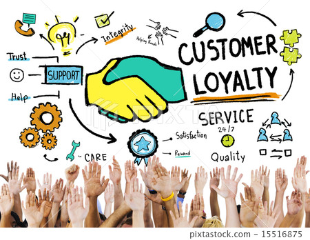 Customer Loyalty Service Support Care Trust Hand Concept 15516875