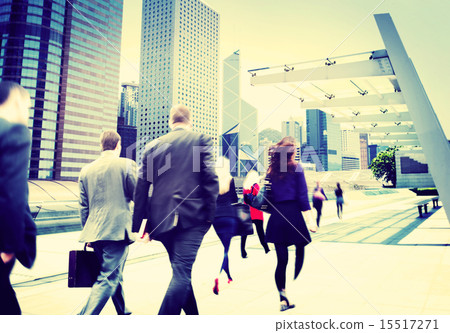 Business People Walking Commuter Travel Motion City Concept 15517271