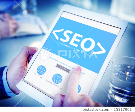Man Using Digital Devices Looking for SEO Concepts 15517901