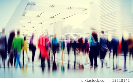 Business People Rush Hour Walking Commuting City Concept Business People Rush Hour Walking Commuting City Concept 15518141