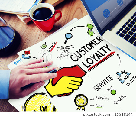 Customer Loyalty Service Support Care Trust Hand Concept 15518144