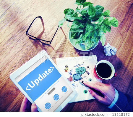 Digital Online Update Upgrade Office Working Concept 15518172