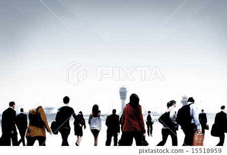 People Commuter Walking Rush Hour Traveling Concept People Commuter Walking Rush Hour Traveling Concept 15518959
