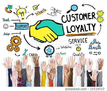 Customer Loyalty Service Support Care Trust Hand Concept 15519727