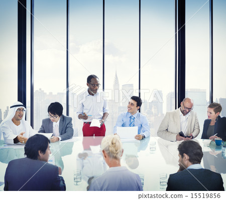 Business People Corporate Meeting Presentation Communication Div 15519856