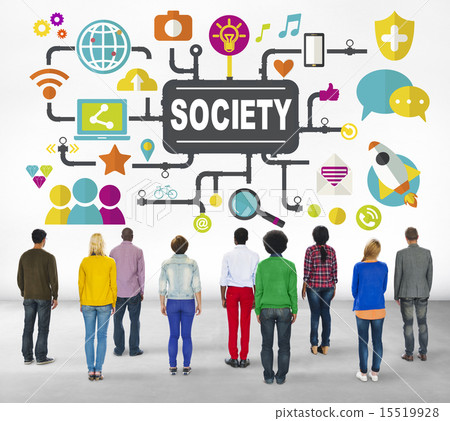 Society Social Media Social Networking Connection Concept 15519928