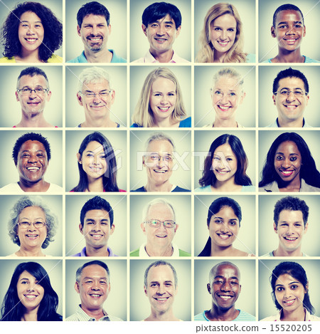 Protrait of Group Diversity People Community Happiness Concept Protrait of Group Diversity People Community Happiness Concept 15520205