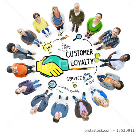 Customer Loyalty Service Support Care Trust Casual Concept 15520911