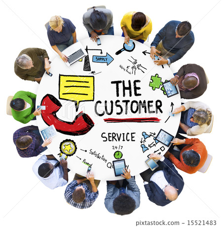 the customer service target market support assistance concept-圖