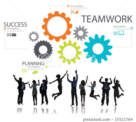 Teamwork Team Group Gear Partnership Cooperation Concept 15521764