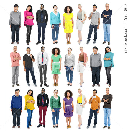 Casual Group Diverse People Social Variation Row Concept 15521869