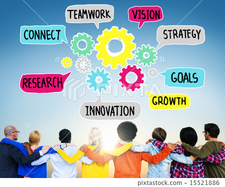 Teamwork Connect Strategy Vision Together Gear Concept Teamwork Connect Strategy Vision Together Gear Concept 15521886