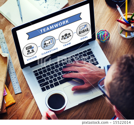 Businessman Laptop Technology Connection Teamwork Concept Businessman Laptop Technology Connection Teamwork Concept 15522014