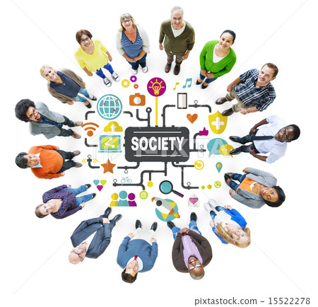 Society Social Media Social Networking Connection Concept 15522278
