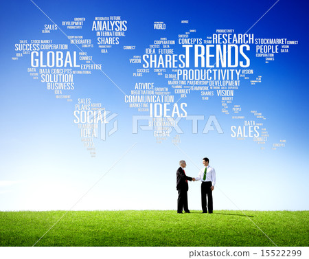 Trends World Map Marketing Ideas Social Style Concept 15522299