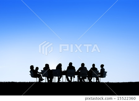 Silhouette Business People Discussion Communication Meeting Conc Silhouette Business People Discussion Communication Meeting Conc 15522360