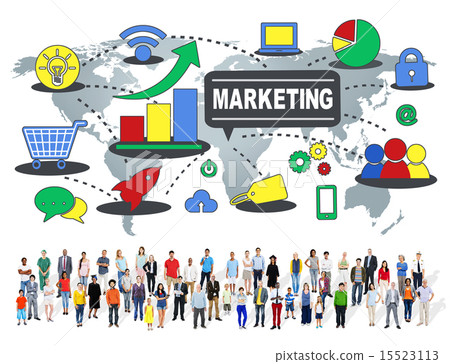 Marketing Global Business Branding Connection Growth Concept Marketing Global Business Branding Connection Growth Concept 15523113