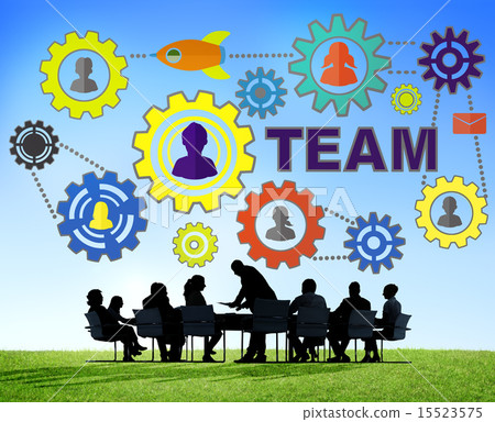 Business People Meeting Connection Gear Corporate Team Concept 15523575