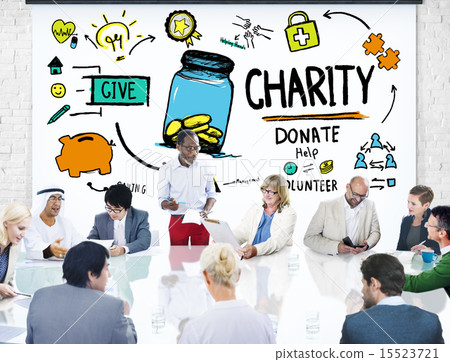 Business People Discussion Meeting Help Donate Charity Concept 15523721